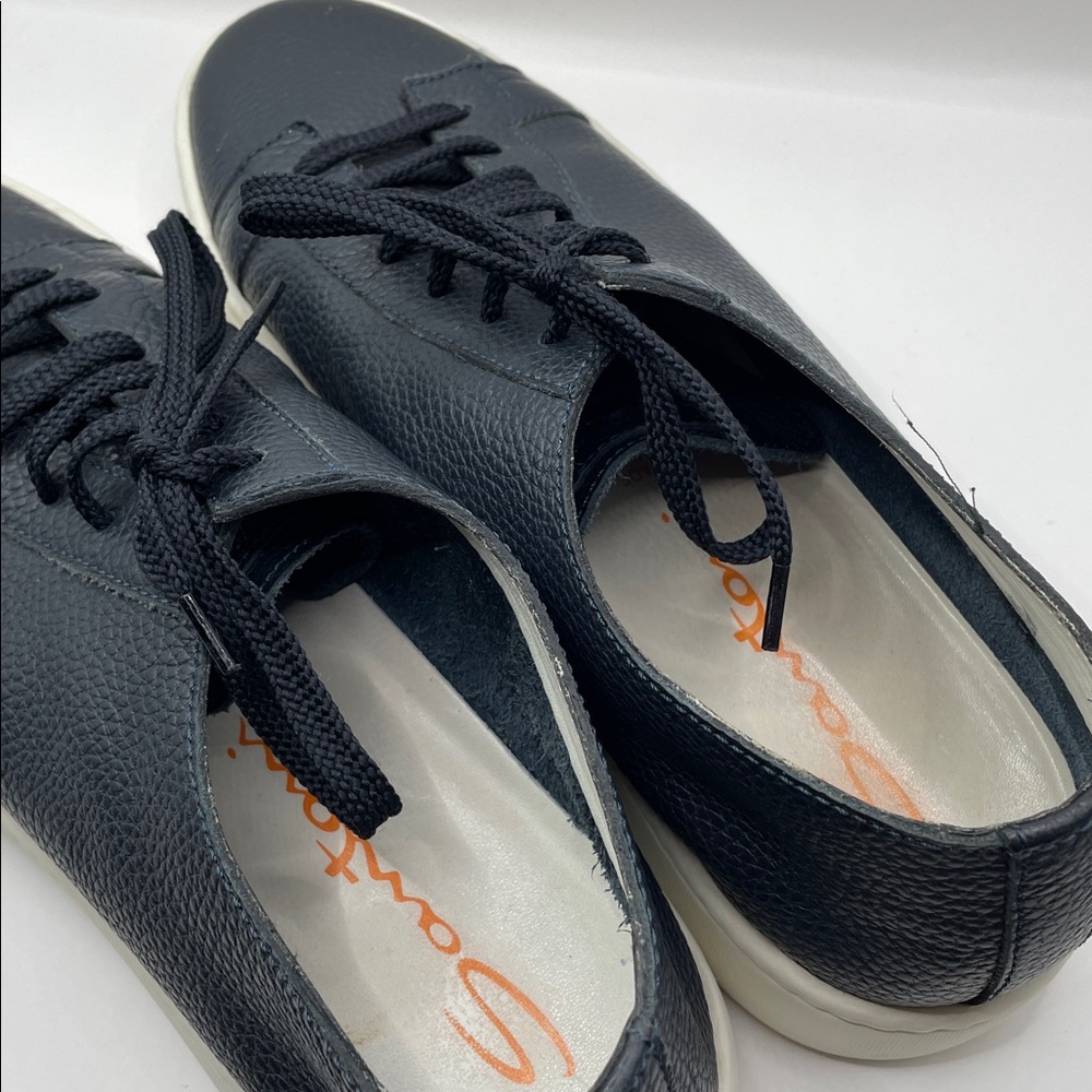 Santoni - Classic Leather Sneakers - Navy - 9.5 - Picture 2 of 10